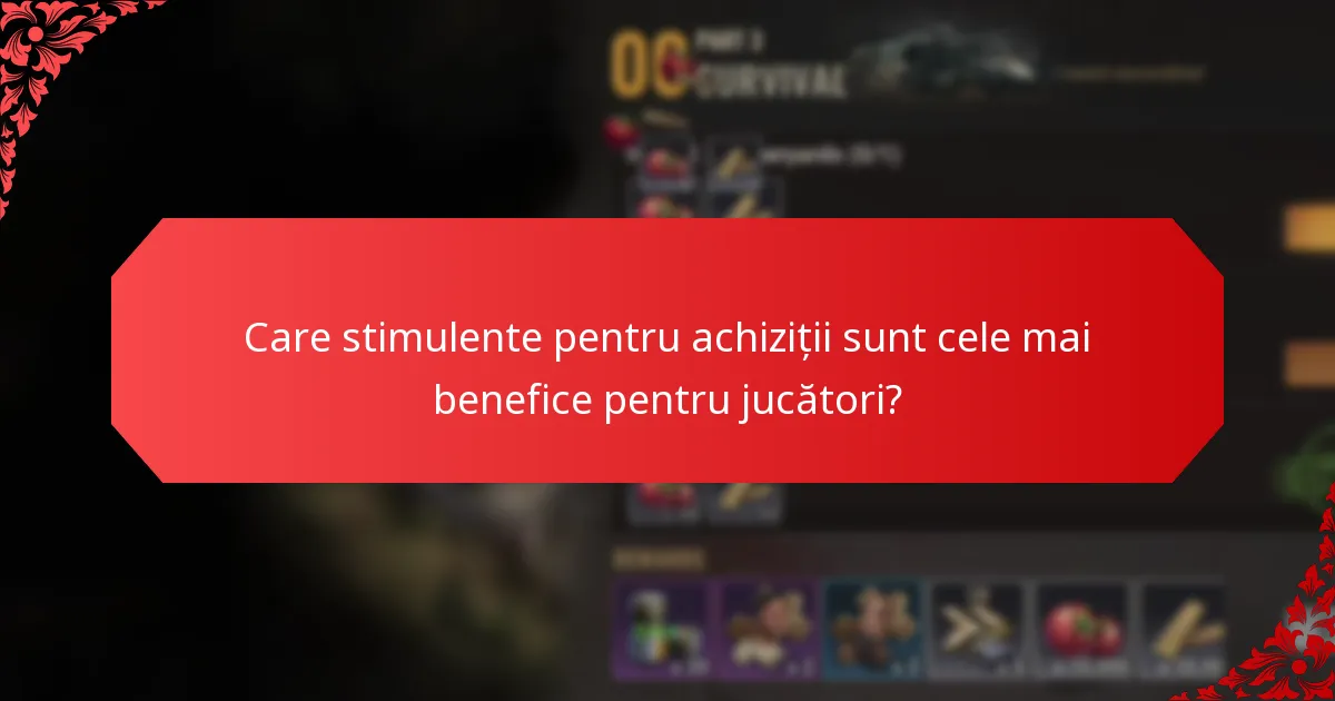 Care stimulente pentru achiziții sunt cele mai benefice pentru jucători?