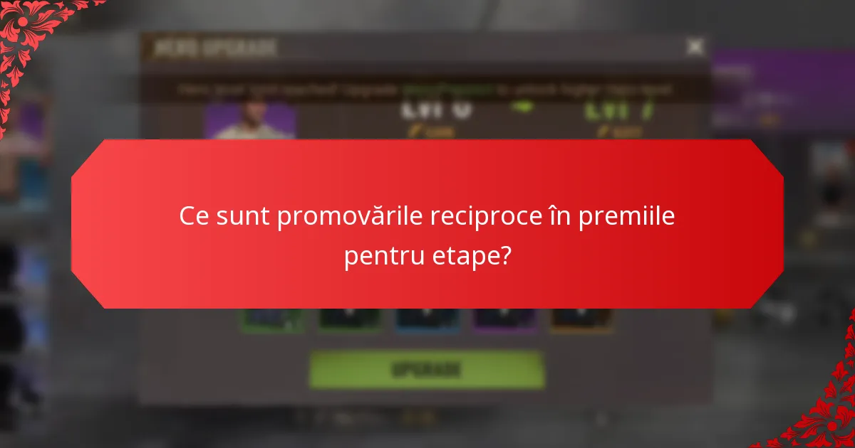 Cum sunt structurate recompensele comune în premiile pentru etape?